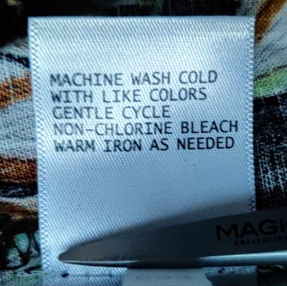 PANAMA JACK Tropical Palm Leaves Pants XL Linen Blend Wide Leg - Picture 4 of 5